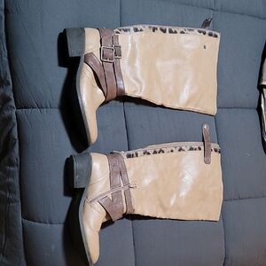 Pink & Pepper Tan and Black Boots